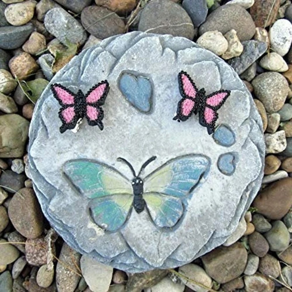 Wooden Beaded Butterfly Hair Barrettes Clips handmade handcrafted